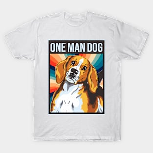 One man dog Retro T-Shirt